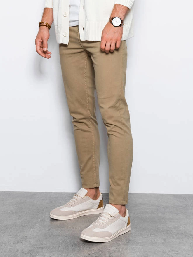 Men's pants chinos - beige P1059