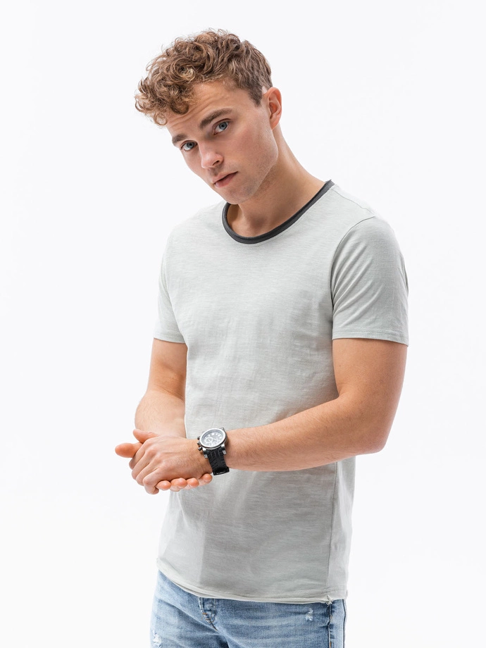 Men's plain t-shirt - light grey S1385