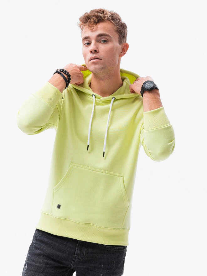 Men's hooded sweatshirt - lime OM-SSBN-0120