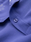 BASIC tricou polo pentru bărbați, tricou piqué monocolor - violet V12 OM-POBS-0100