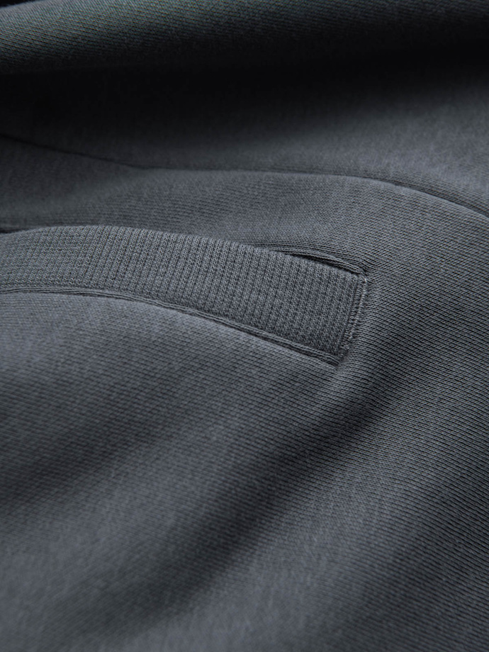 Pantaloni scurți din bumbac BASIC pentru bărbați - grafit V11 OM-SRBS-0149