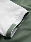Tricou bărbătesc din elastan cu mâneci colorate - verde V5 OM-TSCT-0176