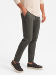 Pantaloni bărbătești uniform chino REGULAR FIT - kaki V3 OM-PACP-0183