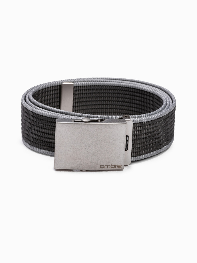 Men's two-tone parchment belt - graphite A364
