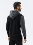 Men's hoodie - dark grey/black B1050