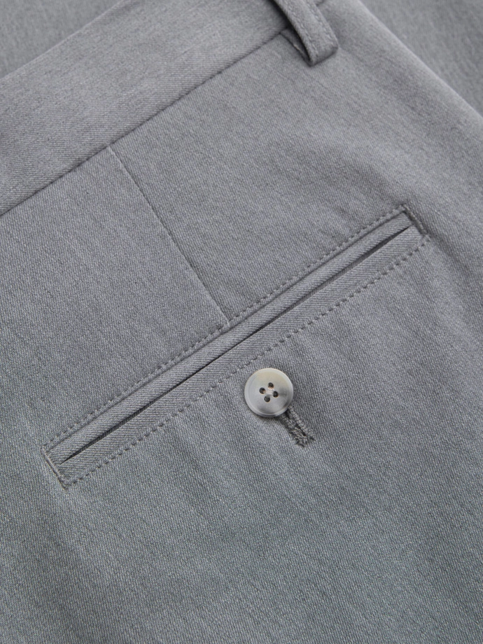 Elegantní pánské kalhoty SLIM FIT chino - světle šedé V1 OM-PACP-0191