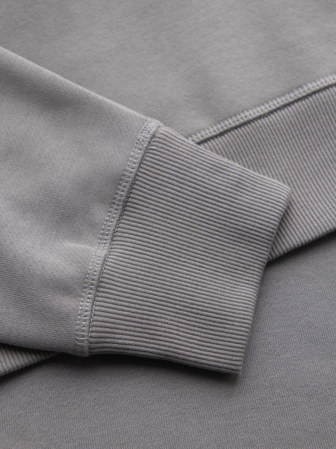 Vyriški klasikiniai džemperiai apvaliu kaklu - pilki V4 OM-SSNZ-0243