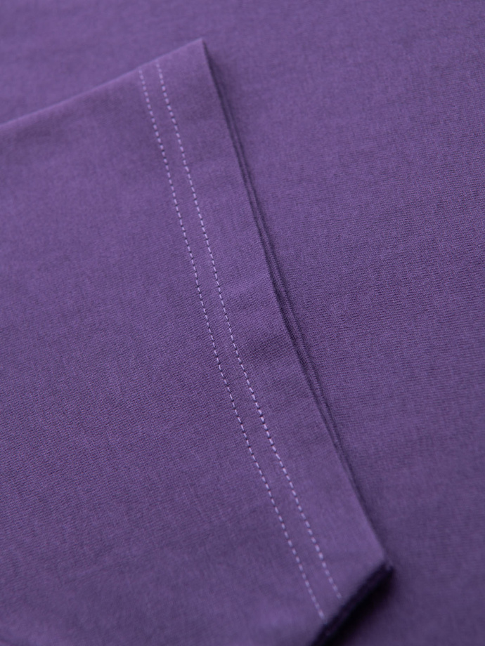 Vyriški klasikiniai medvilniniai marškinėliai BASIC - violetinės spalvos V13 OM-TSBS-0236