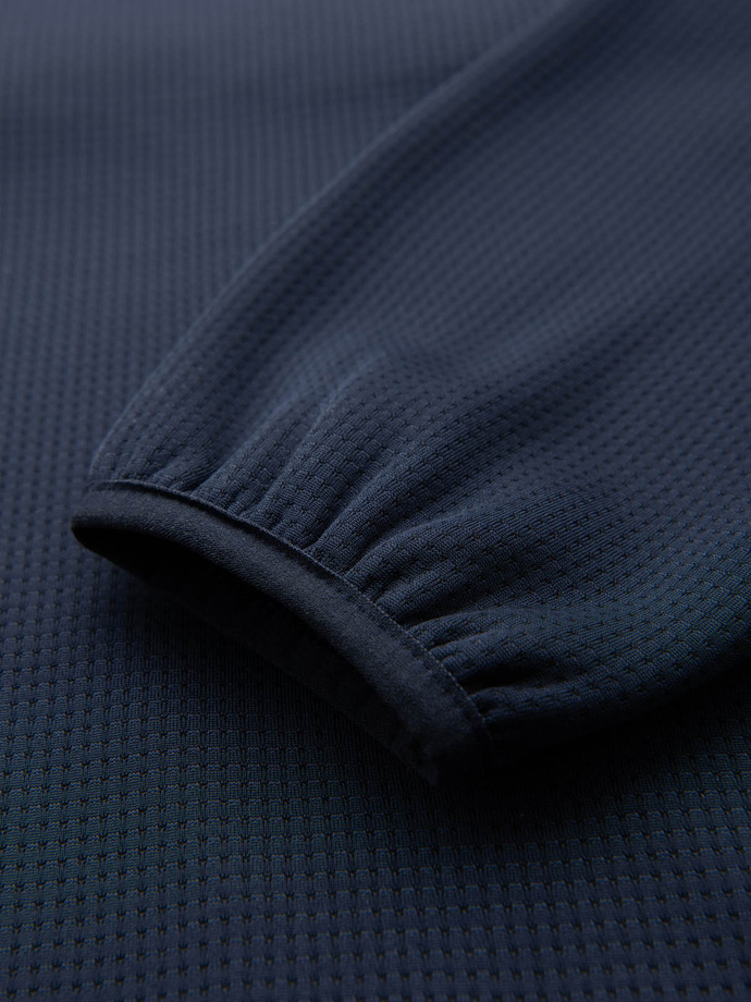 Jachetă sport ușoară colorată pentru bărbați cu fleece - maro și bleumarin V1 OM-JANP-0194