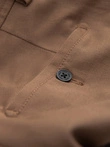 Pánske chino nohavice SLIM FIT s jemnou textúrou - hnedé V2 OM-PACP-0190