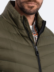 Men's quilted jacket - olive V5 C528