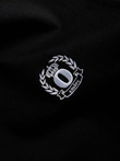 Men's elastane polo shirt with contrasting elements - black V2 OM-POSS-0123