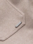 Men's lightweight fleece jacket with viscose - beige V1 OM-JANP-0199