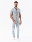 Men's short sleeve knit shirt - grey V5 K543