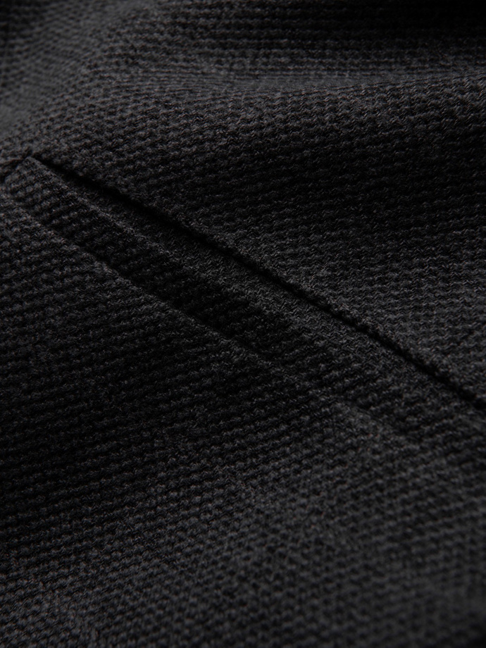 Men's jacquard blazer in delicate check - black V2 OM-BLZB-0119