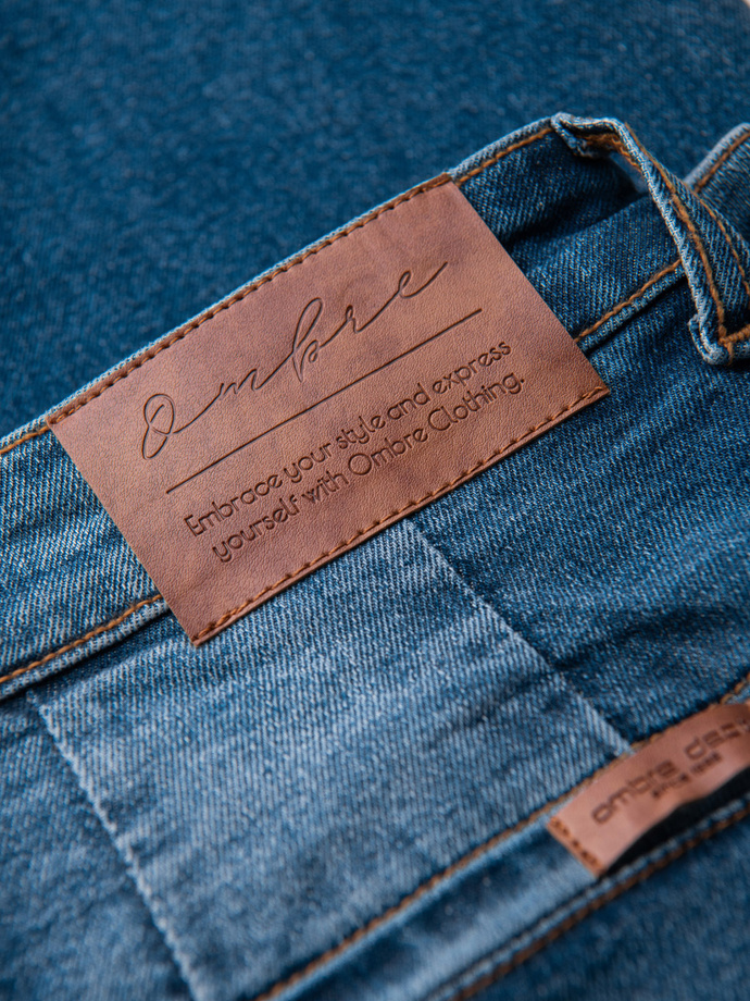 Pantaloni din denim pentru bărbați CARROT cu frecare - albastru V2 OM-PADP-0253