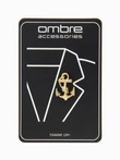 Broșă decorativă de metal pentru îmbrăcăminte - ancoră - aur V1 OU-ACPN-0114