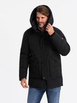 Men's long seasonal outdoor style jacket - black V1 OM-JALJ-0202