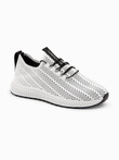 Pánske sieťované slip-on tenisky - biele V7 OM-FOKS-0117