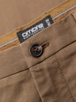 Men's REGULAR FIT chino pants with fine texture - dark beige V2 OM-PACP-0184