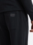 BASIC pánske bavlnené tepláky joggers - čierne V9 OM-PABS-0174