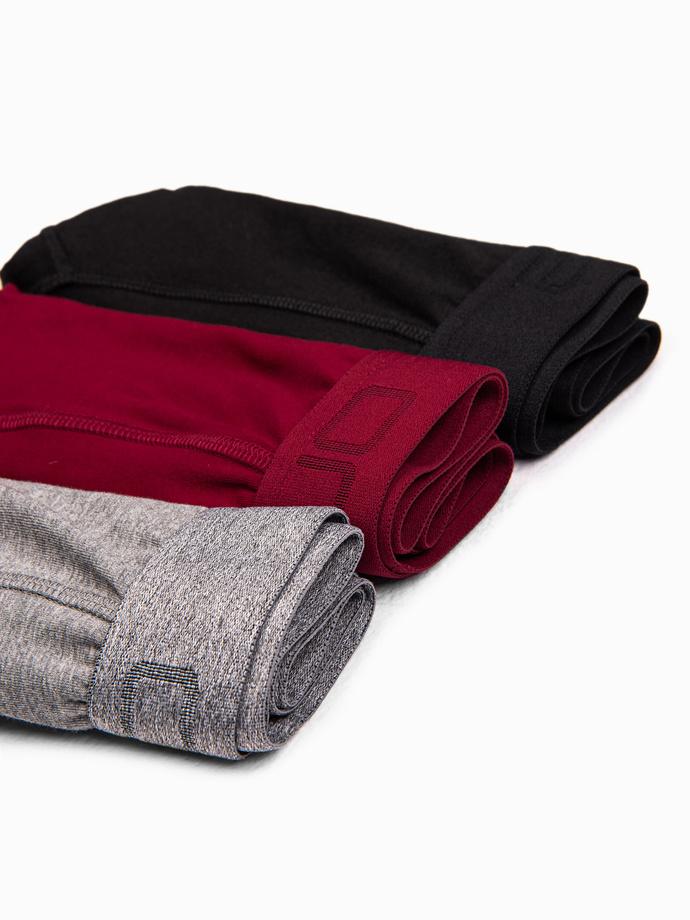 Boxeri de bărbați din bumbac cu logo - 3-pachet mix V3 OM-UNBO-0105