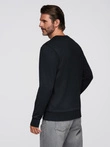 BASIC men's non-stretch cotton sweatshirt - black V9 OM-SSBN-0159