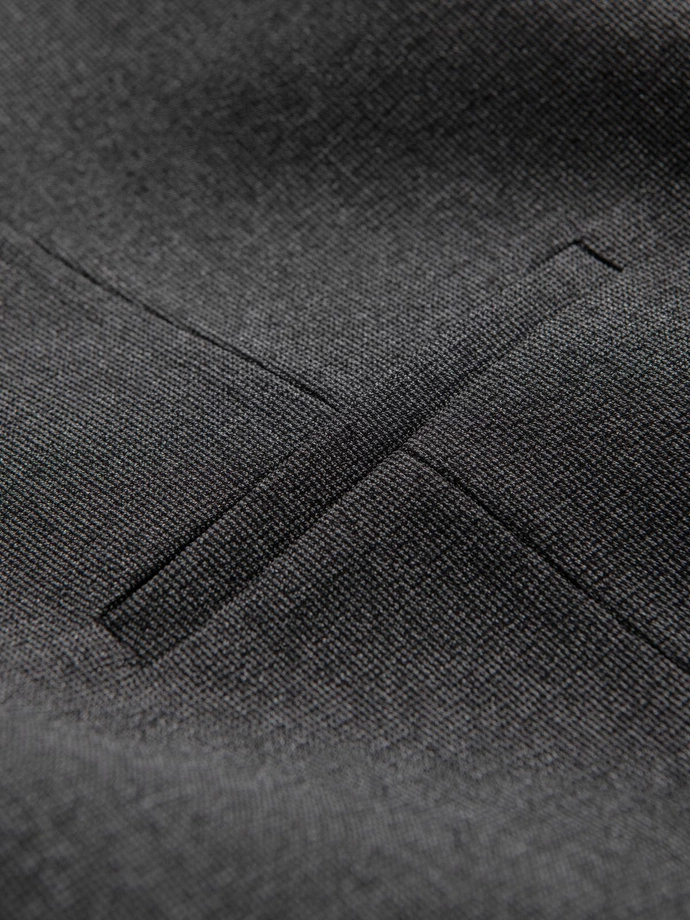 Pánská obleková vesta s límcem - grafitová V2 OM-BLZV-0109