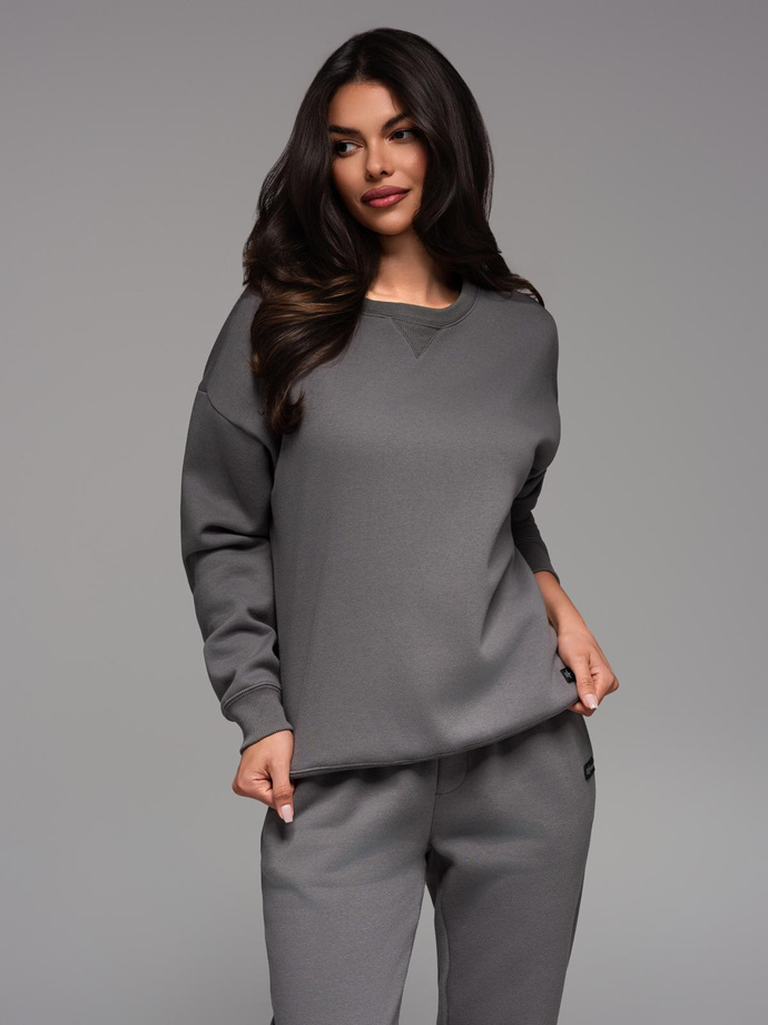 Unisex classic sweatshirt with round neckline - grey V18 OU-SNBC-0104