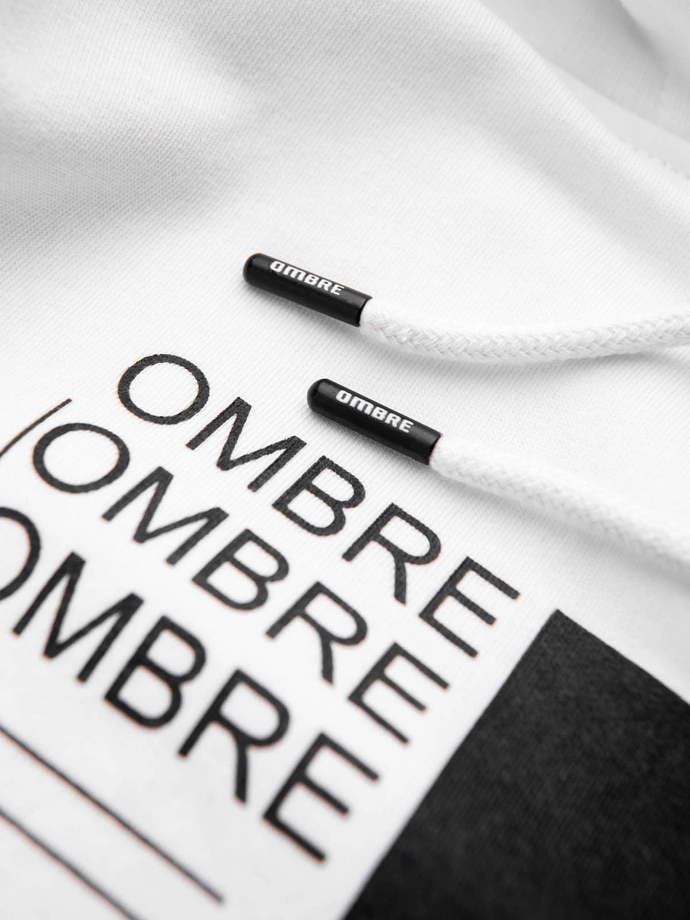 Pánská mikina s potiskem - bílá V1 OM-SSPS-0152