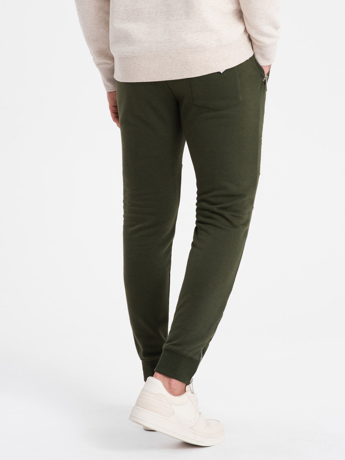 Pantaloni de trening jogger pentru bărbați - olive V1 OM-PASK-22FW-004