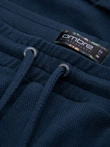 Men's knit shorts with elastic waistband - navy blue V1 OM-SRCS-0107