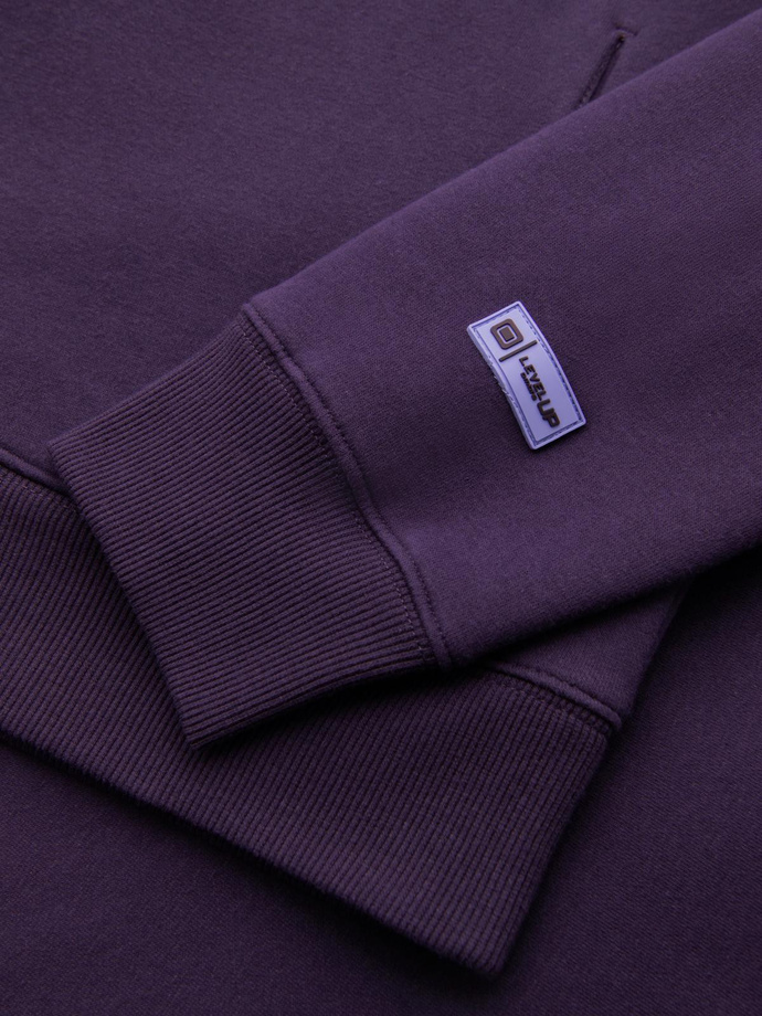 Unisex mikina s vreckami a kapucňou - fialová V13 OU-SNBC-0105
