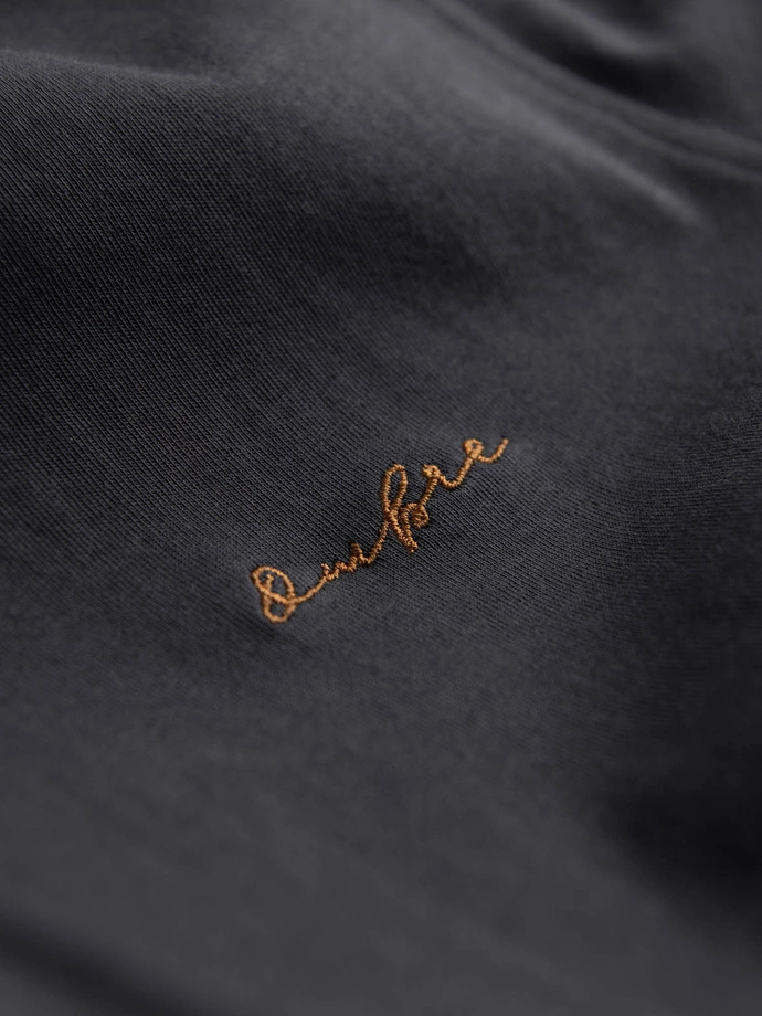 Pánská bavlněná košile REGULAR z jednoduchého žerzejového úpletu - grafitová V6 OM-SHCS-0138