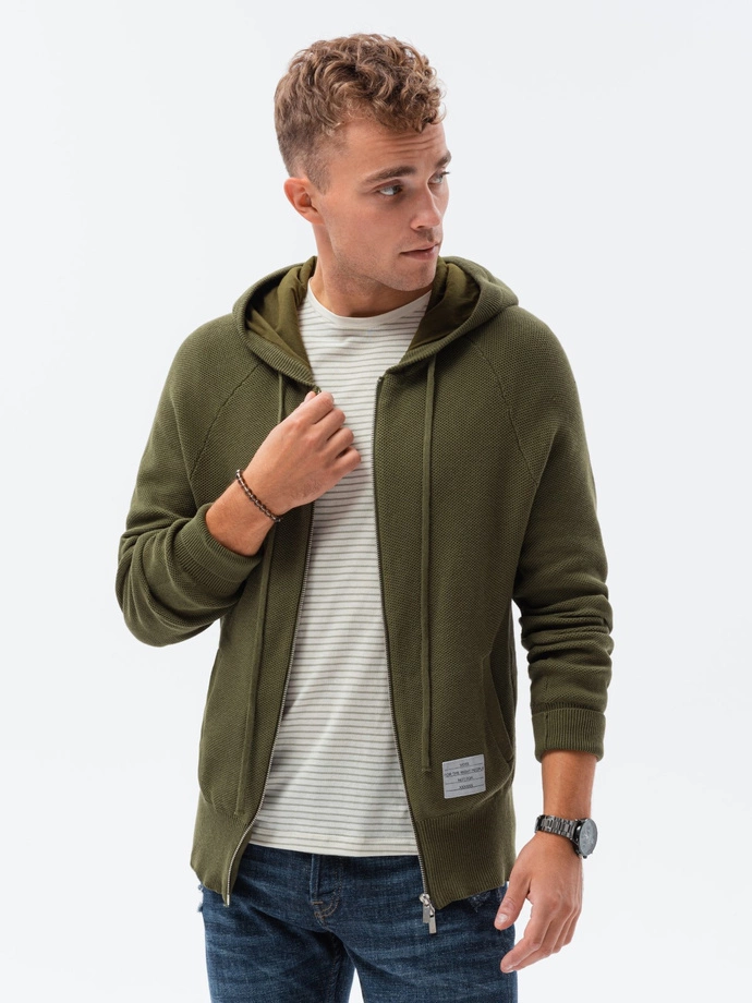 Men's sweater - olive E186