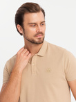 BASIC men's cotton polo t-shirt set - black/white/beige V7 OM-POBS-0133