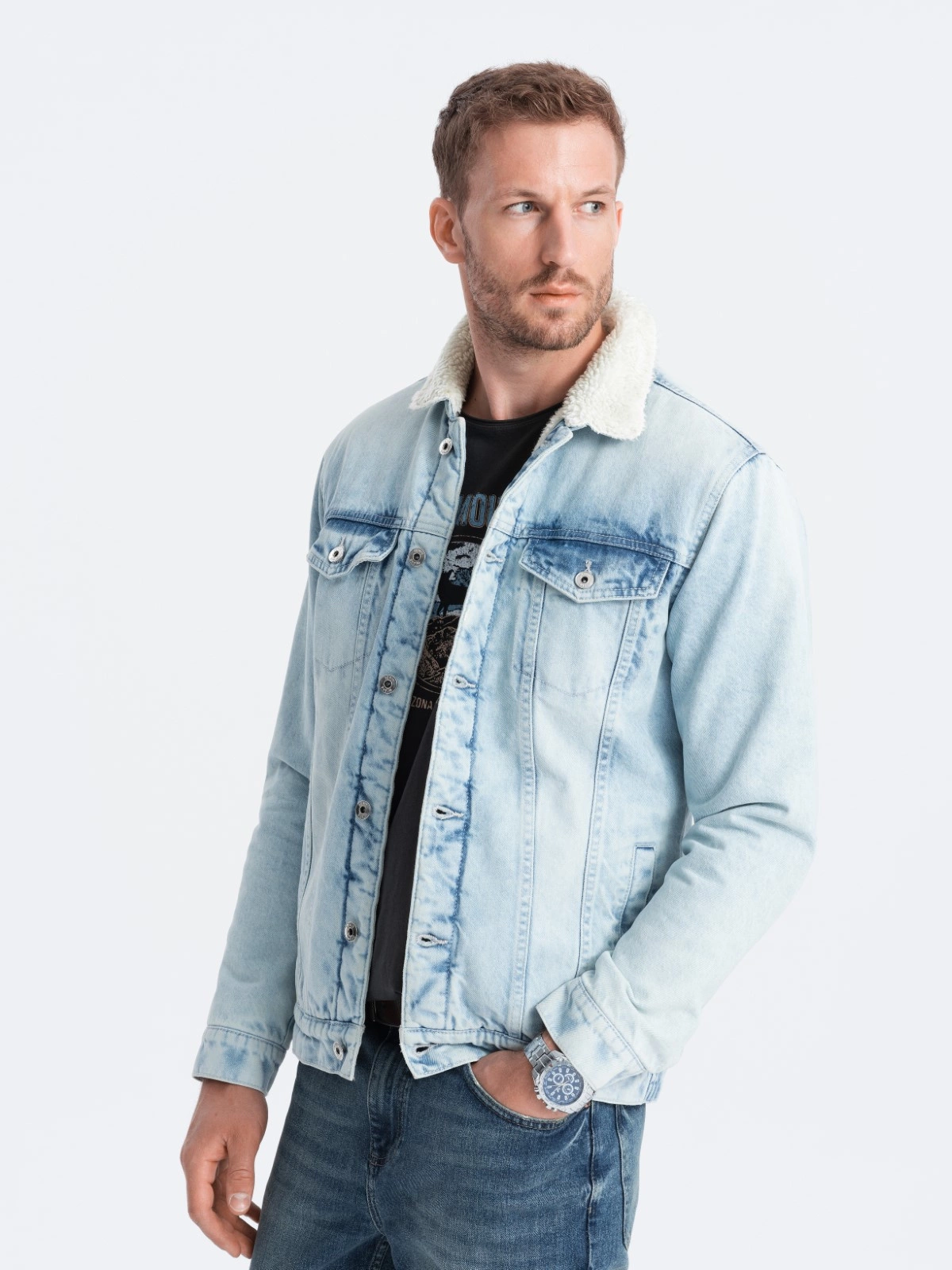 Ombre denim jacket best sale