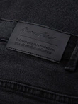 Pantaloni bărbătești JOGGERY din denim cu evazare clasică - negru V3 OM-PADJ-0265