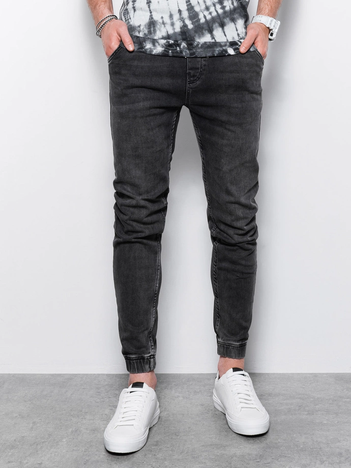 Men's denim jogger pants - black P907