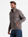 Men's jacket with high collar and fleece interior - ash V2 OM-JANP-0154