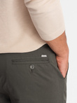 Vyriškos uniforminės chino kelnės REGULAR FIT - chaki V3 OM-PACP-0183