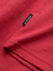 BASIC men's classic cotton tee-shirt with a crew neckline - red melange V17 OM-TSBS-0145