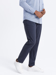 Pantaloni chino croiți pentru bărbați - albastru închis V4 OM-PACP-0151