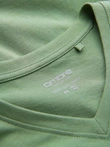 BASIC men's cotton classic tee with v-neck - green V11 OM-TSBS-0145