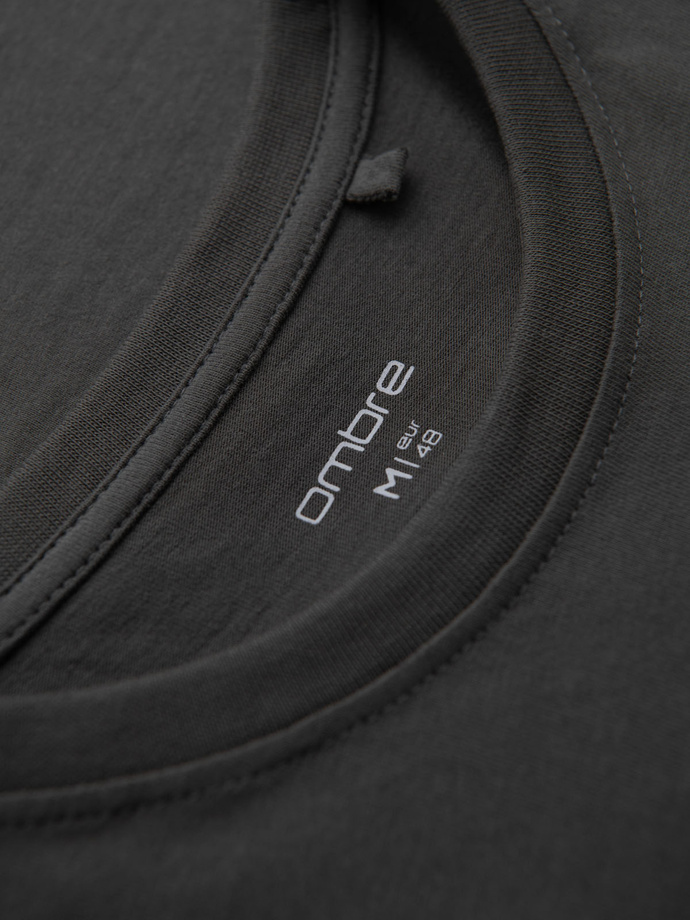 Pánské volnočasové tričko s kapsičkou - grafitové V11 OM-TSCT-0109