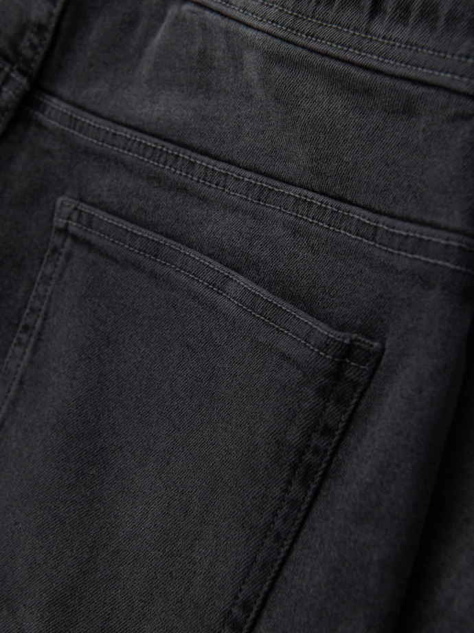 Pánské šortky s elastickým pasem a pracím efektem - šedé V3 OM-SRDS-0192