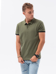 Bluza polo simpla barbati - masliniu S1382
