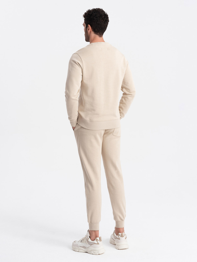 Set trening bărbați hanorac + joggers - cenușă V1 Z79