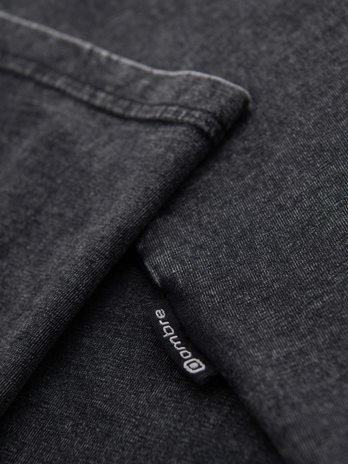 Pánske tričko s pracím efektom - čierne V1 OM-TSWT-0116