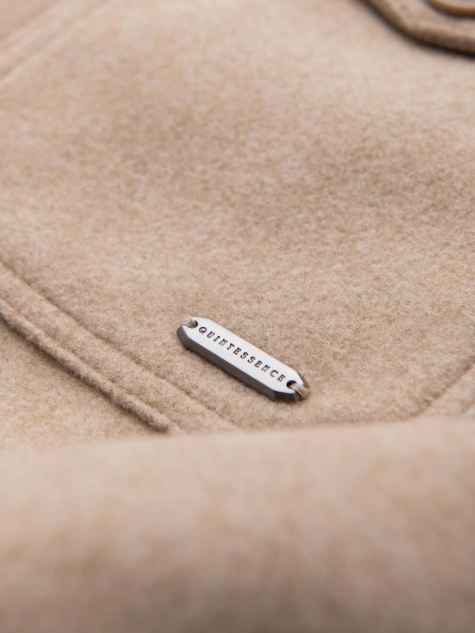 Jachetă cămașă bărbați - bej V1 OM-JANP-0291